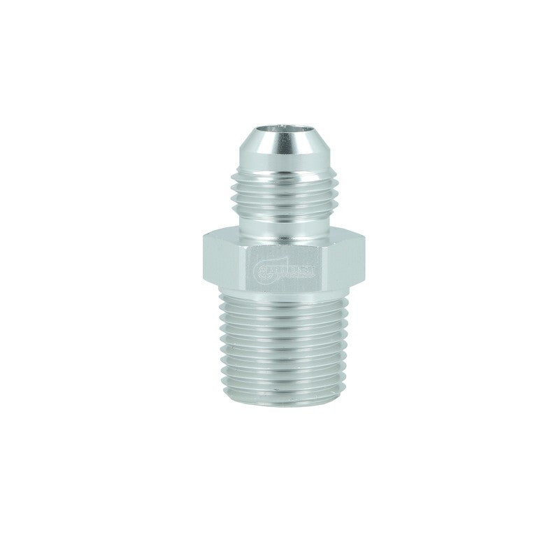 BOOST Products Adapter -06 AN male to 3/8" NPT male, silver