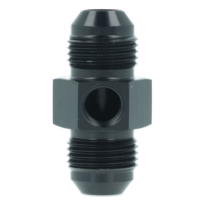BOOST Products Adapter -08 AN male to -08 AN male with Port 1/8" NPT, black