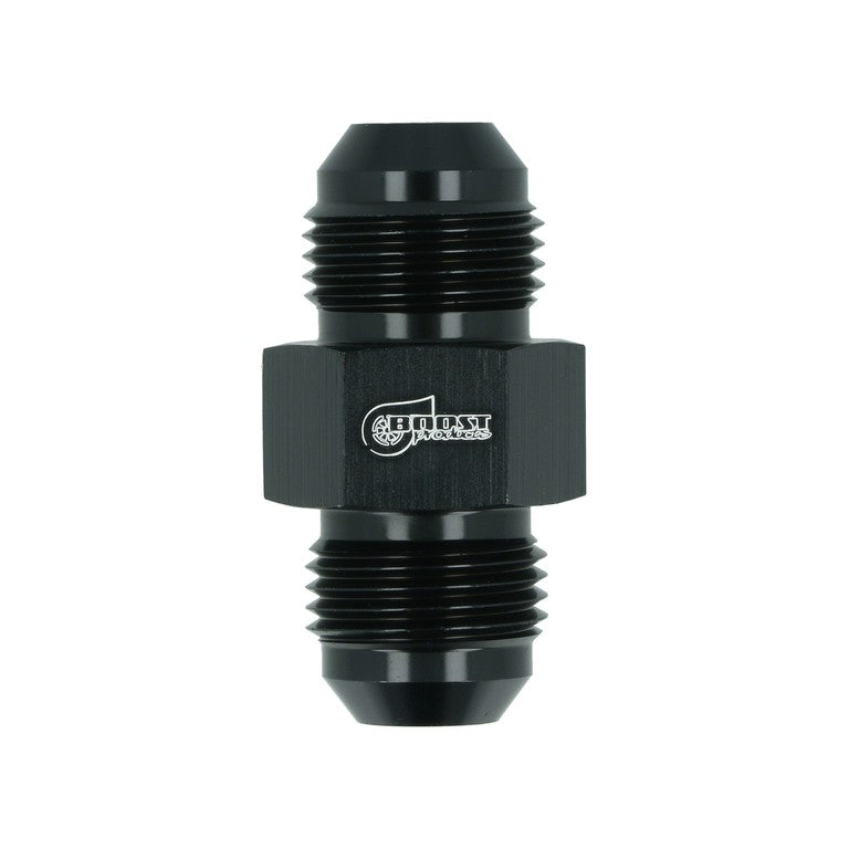 BOOST Products Adapter -08 AN male to -08 AN male with Port 1/8" NPT, black