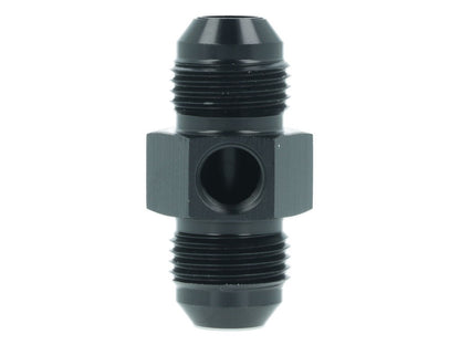 BOOST Products Adapter -08 AN male to -08 AN male with Port 1/8" NPT, black