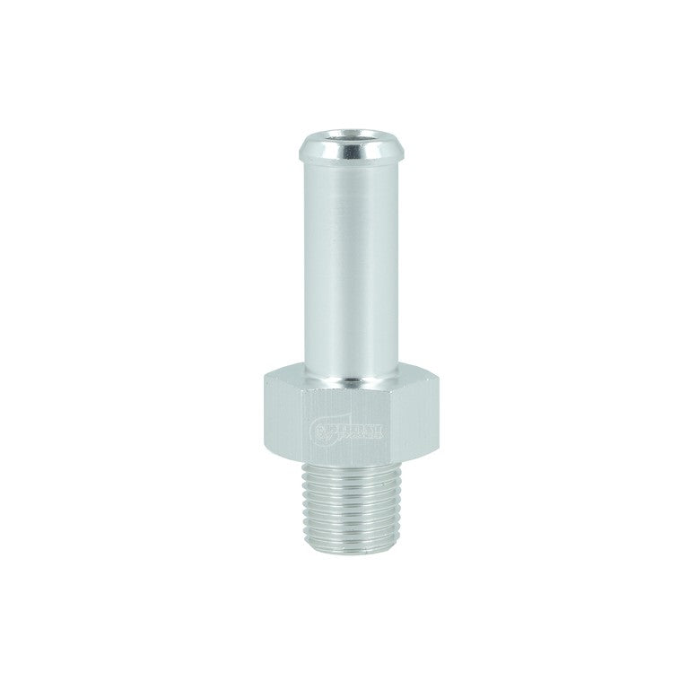 BOOST Products Screw-in Adapter 1/8" NPT male to Hose Connection 3/8" (10mm), silver