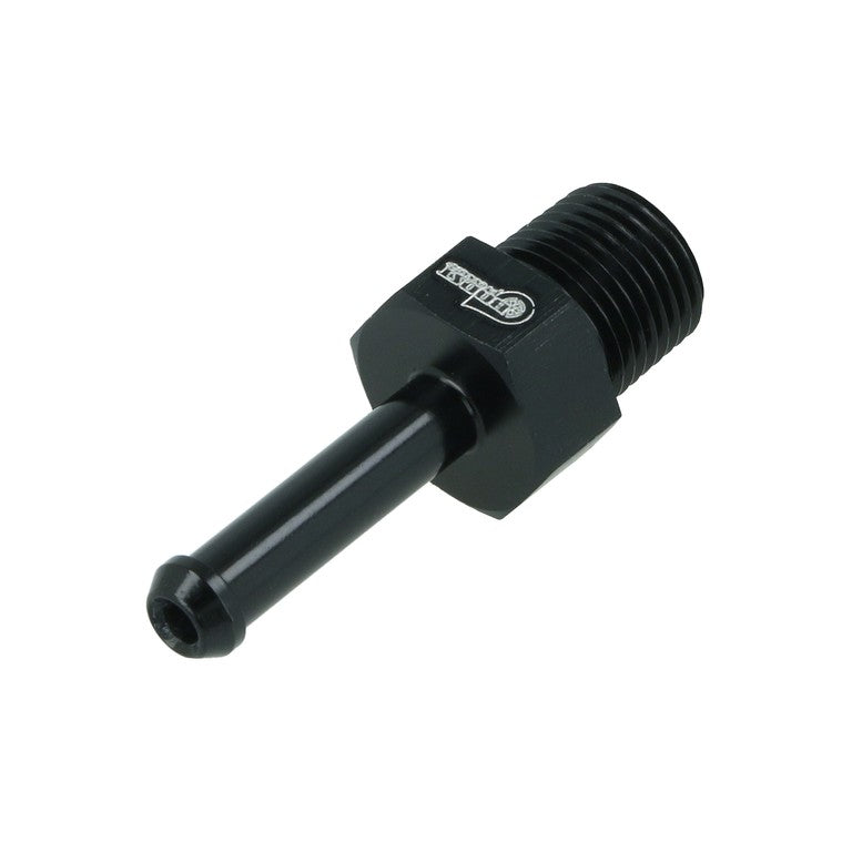 BOOST Products Screw-in Adapter 1/8" NPT male to Hose Connection 3/16" (5mm), black