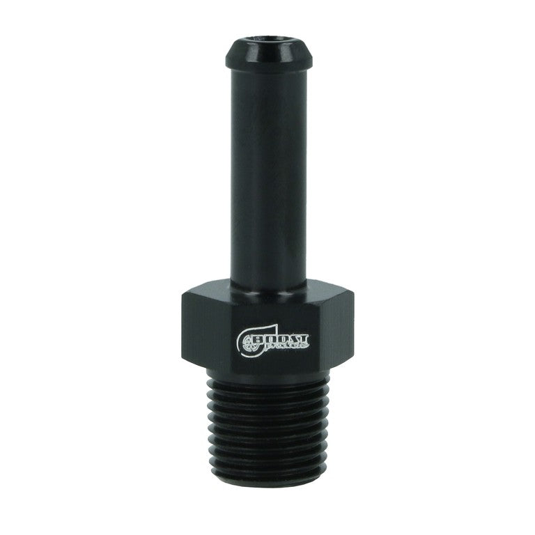 BOOST Products Screw-in Adapter 1/8" NPT male to Hose Connection 1/4" (6mm), black