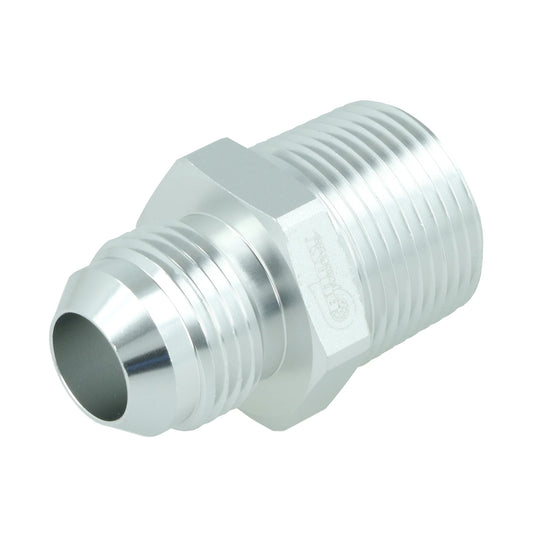 BOOST products Adapter -10 AN male to NPT 3/4" male - satin silver