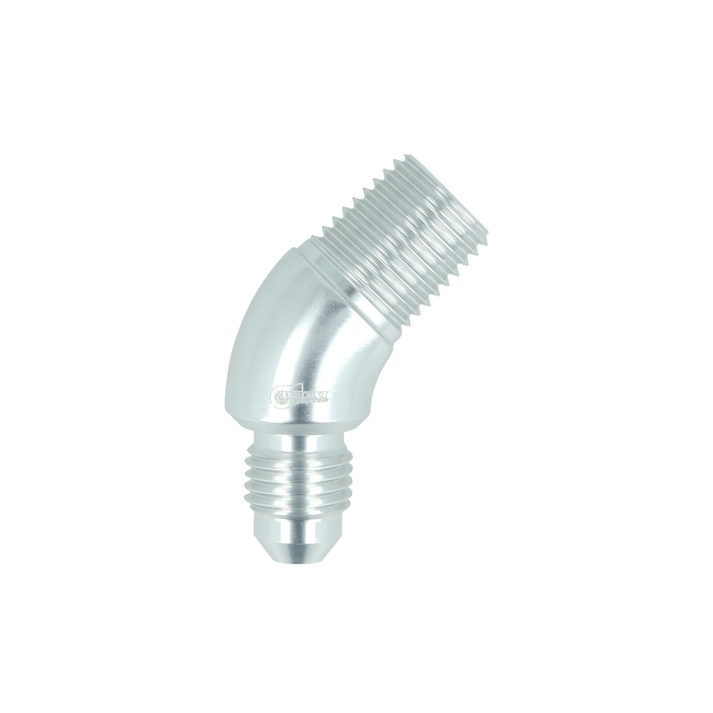 BOOST products Adapter -4 AN male to NPT 1/4" male - 45° - silver