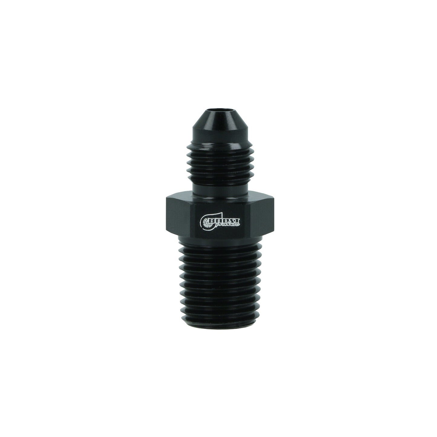 BOOST products Adapter -4 AN male to NPT 1/4" male - satin black