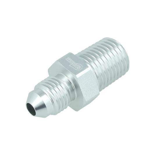 BOOST products Adapter -4 AN male to NPT 1/4" male - satin silver