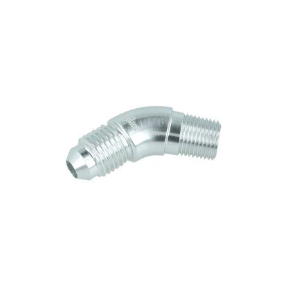 BOOST products Adapter -4 AN male to NPT 1/8" male - 45° - silver