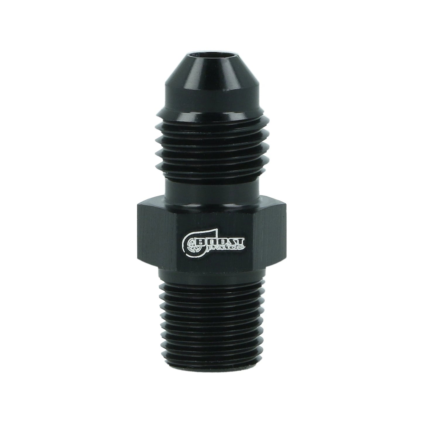 BOOST products Adapter -4 AN male to NPT 1/8" male - satin black