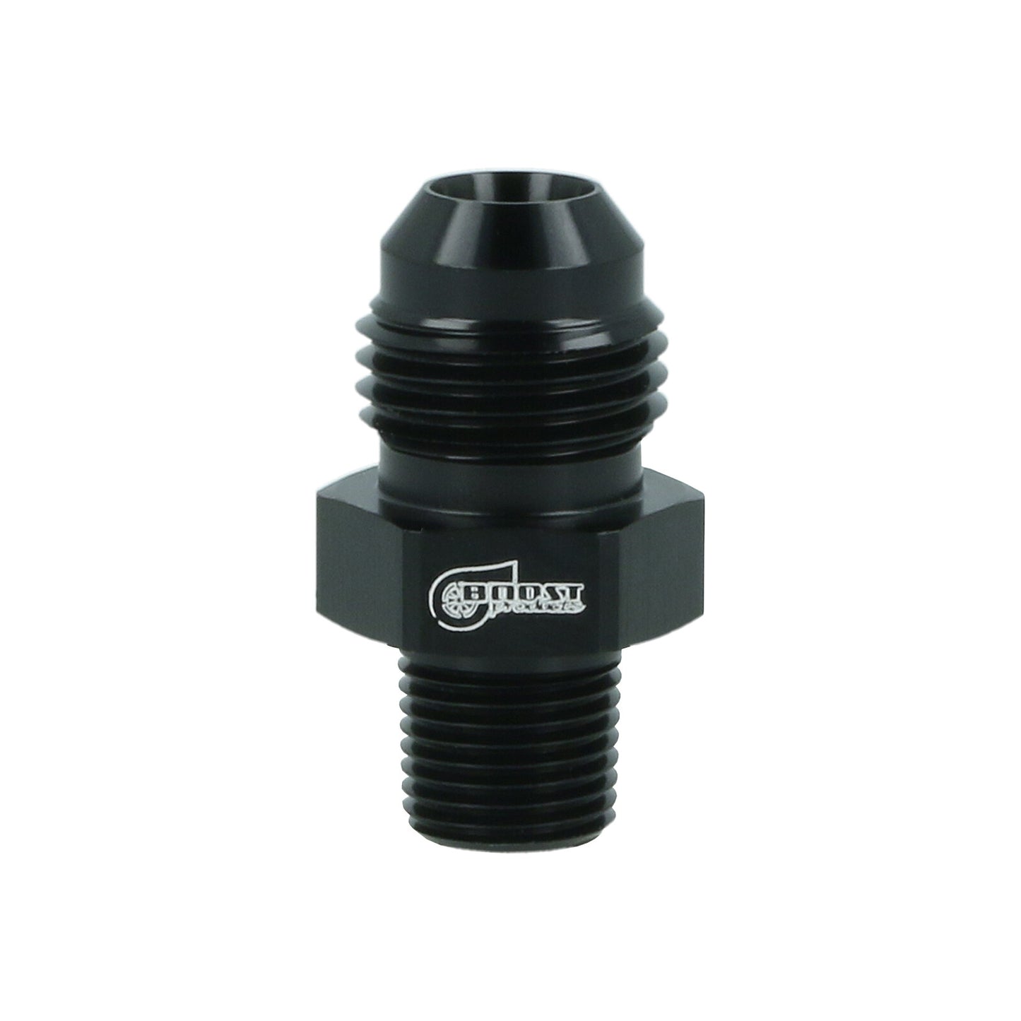 BOOST products Adapter Dash 6 male to NPT 1/8" male - satin black