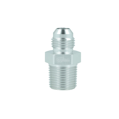 BOOST products Adapter -6 AN male to NPT 3/8" male - satin silver