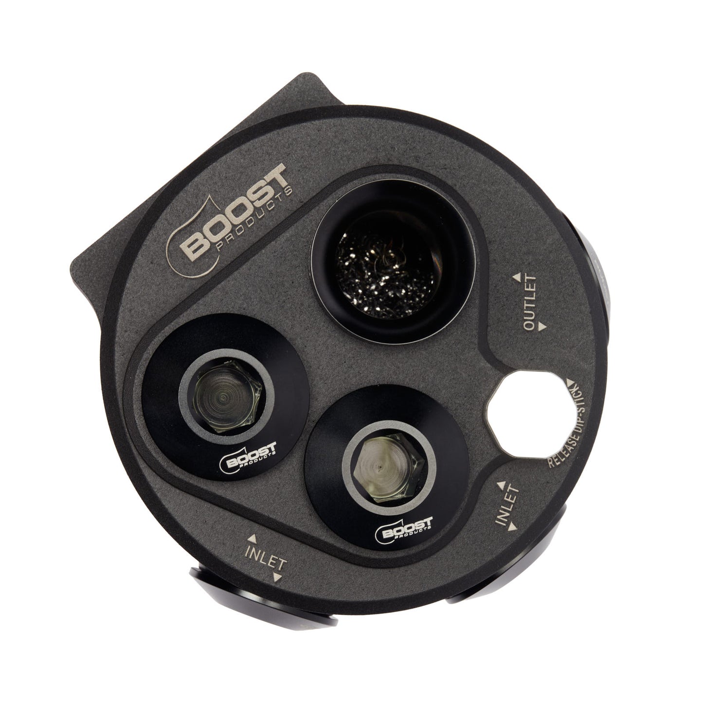 BOOST products 12 AN / Dash 12 Atmospheric Ventilation Fitting / Trumpet for Oil Catch Tank - Matte Black