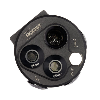 BOOST products 12 AN / Dash 12 Atmospheric Ventilation Fitting / Trumpet for Oil Catch Tank - Matte Black