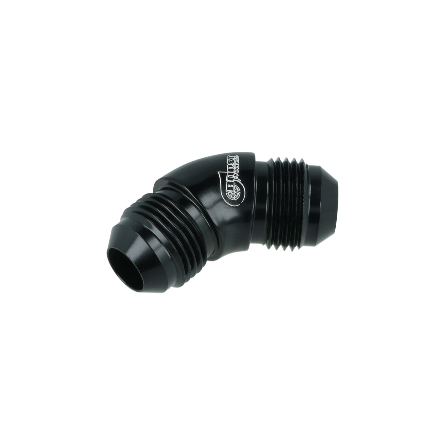 BOOST products High Flow Adapter Union Dash 8 male to Dash 8 male - 45° - black