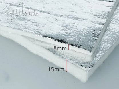 BOOST products Heat Protection - Fiberglass Mat with Aluminum coating 0.6" - 12x24"