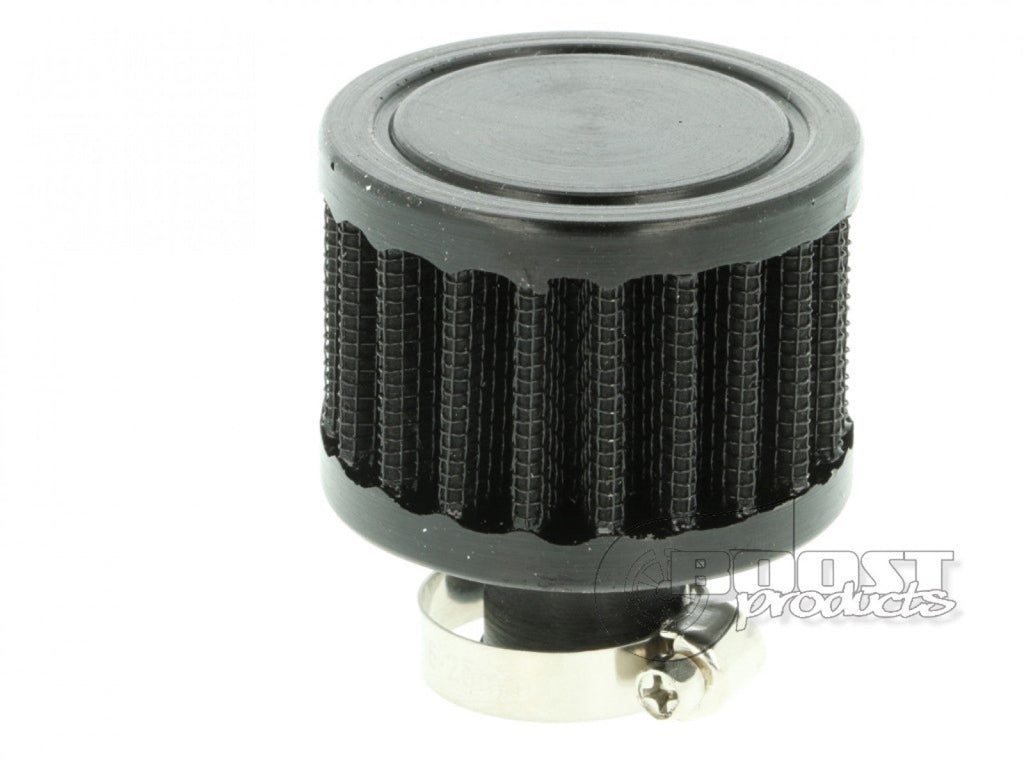 BOOST Products Crankcase Breather Filter with 9mm (0.35") ID Connection, black