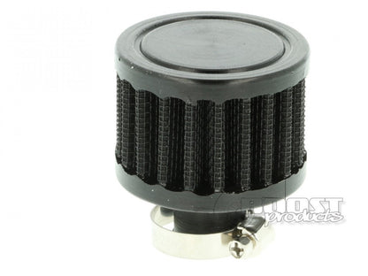 BOOST Products Crankcase Breather Filter with 9mm (0.35") ID Connection, black