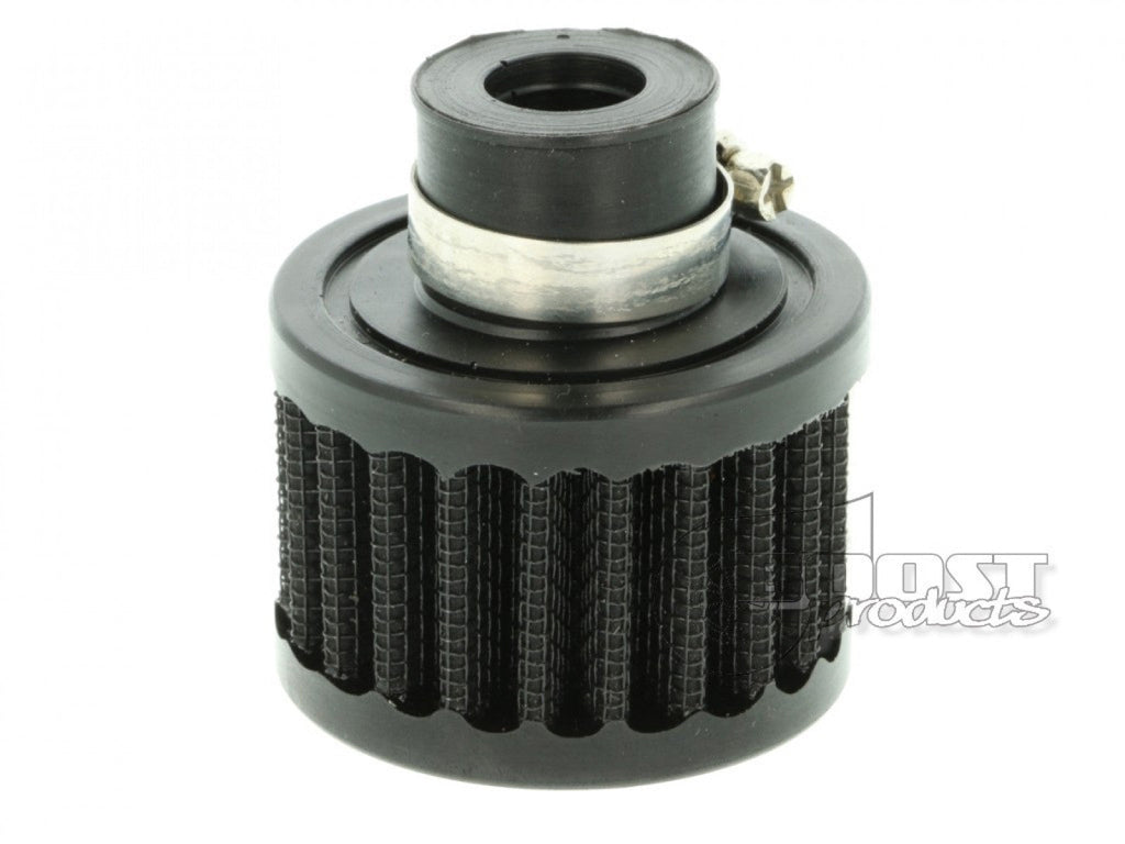 BOOST Products Crankcase Breather Filter with 12mm (0.475") ID Connection, black