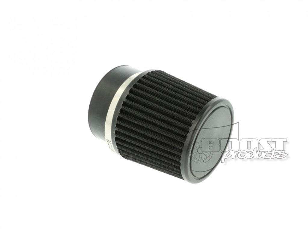 BOOST Products Universal Air Filter 76mm (3.0") ID Connection, 89mm (3.5") length, black
