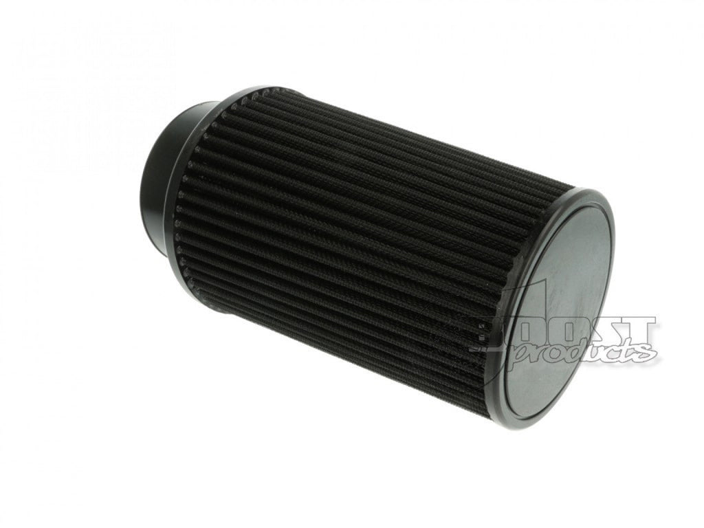 BOOST Products Universal Air Filter 89mm (3.5") ID Connection, 200mm (8.0") length, black