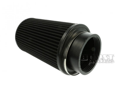 BOOST Products Universal Air Filter 89mm (3.5") ID Connection, 200mm (8.0") length, black