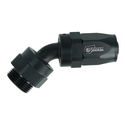 BOOST Products Swivel Hose End -08 AN to M22x1.5mm male with O-Ring - 45 degree, black