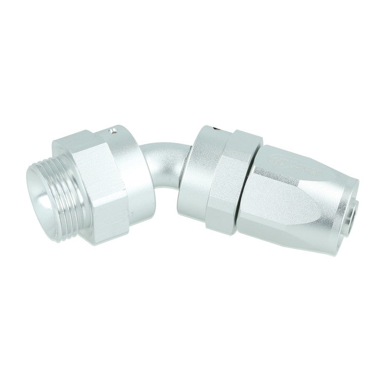 BOOST Products Swivel Hose End -08 AN to M22x1.5mm male with O-Ring - 45 degree, silver