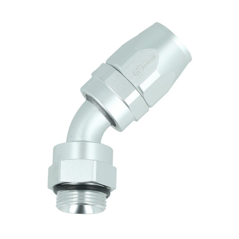 BOOST Products Swivel Hose End -10 AN to M22x1.5mm male with O-Ring - 45 degree, silver
