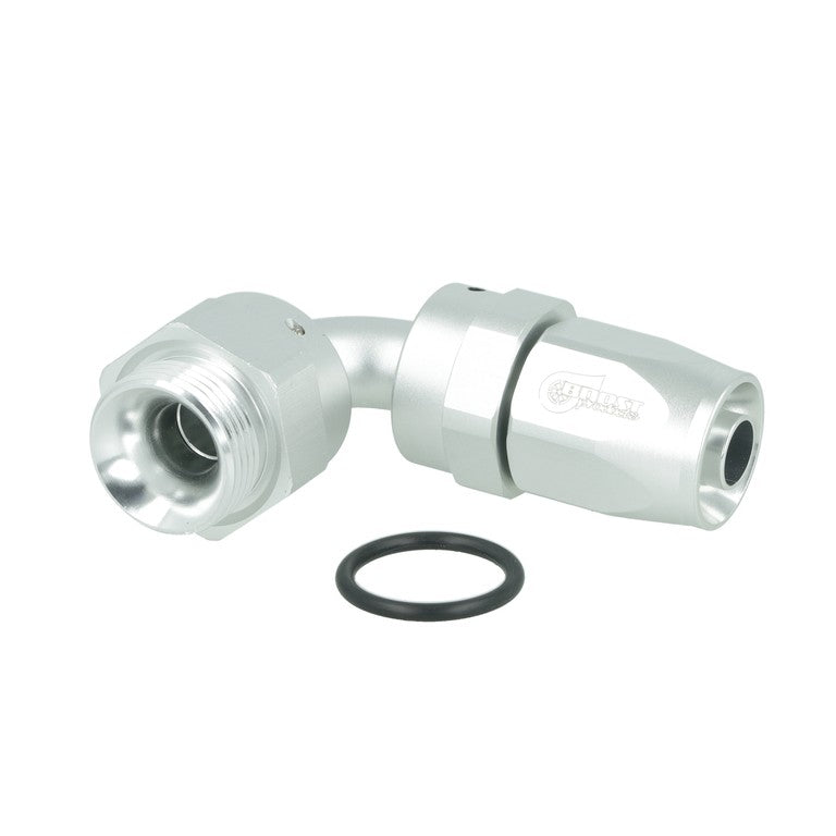 BOOST Products Swivel Hose End -10 AN to M22x1.5mm male with O-Ring - 90 degree, silver