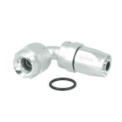 BOOST Products Swivel Hose End -08 AN to M22x1.5mm male with O-Ring - 90 degree, silver