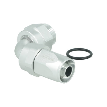 BOOST Products Swivel Hose End -10 AN to M22x1.5mm male with O-Ring - 90 degree, silver