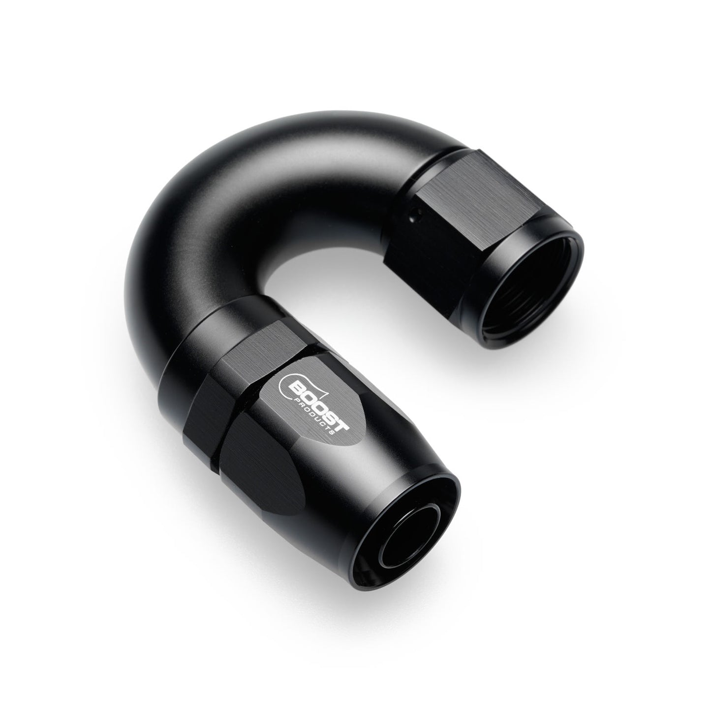 BOOST Products High Flow Swivel Hose End -10 AN - 180 degree, black