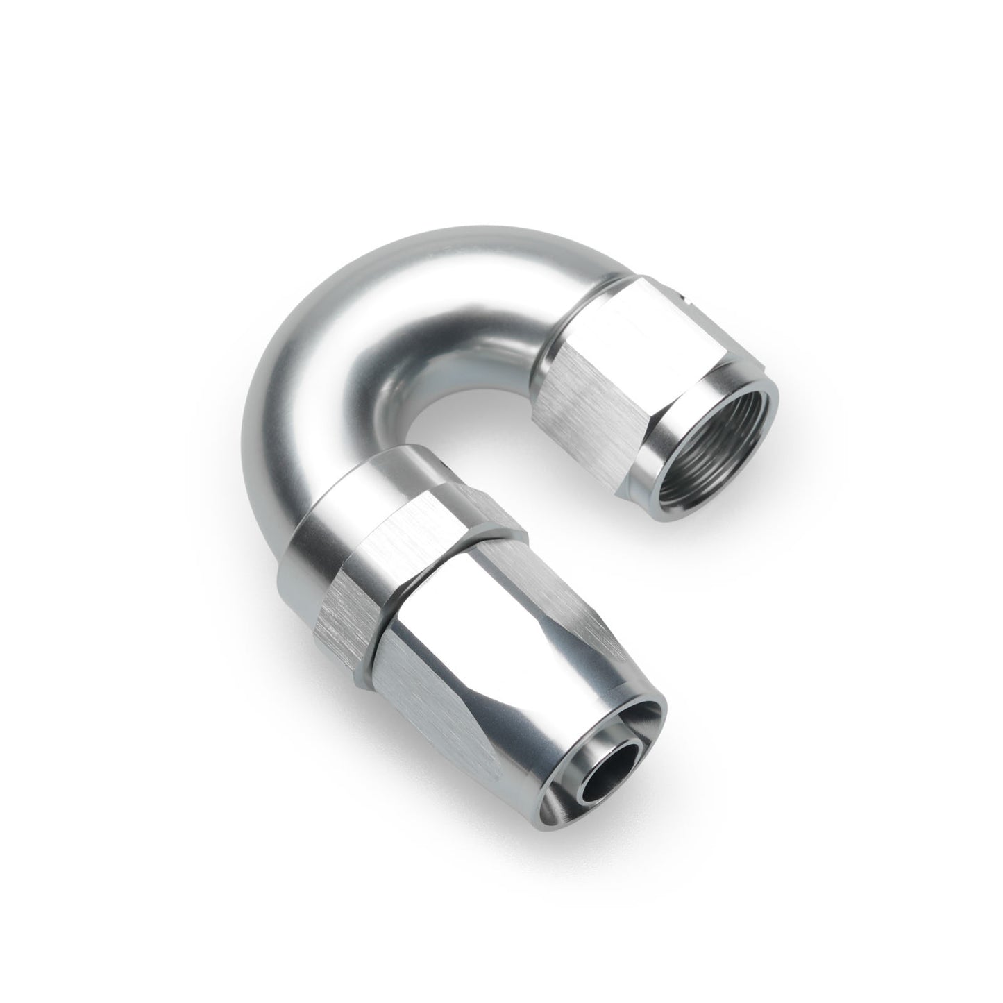 BOOST Products High Flow Swivel Hose End -06 AN - 180 degree, silver