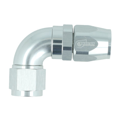 BOOST Products High Flow Swivel Hose End -10 AN - 90 degree, silver
