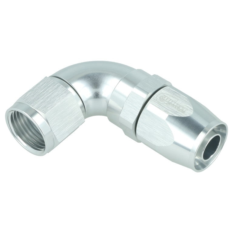 BOOST Products High Flow Swivel Hose End -10 AN - 90 degree, silver