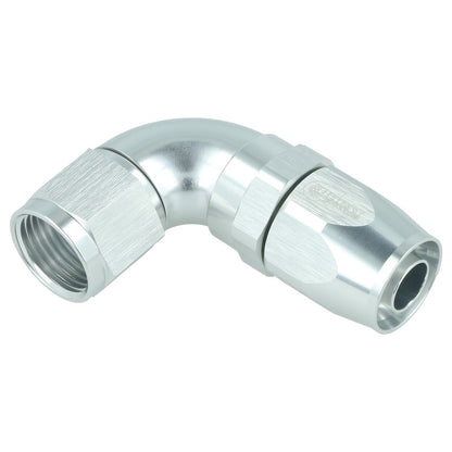 BOOST Products High Flow Swivel Hose End -10 AN - 90 degree, silver