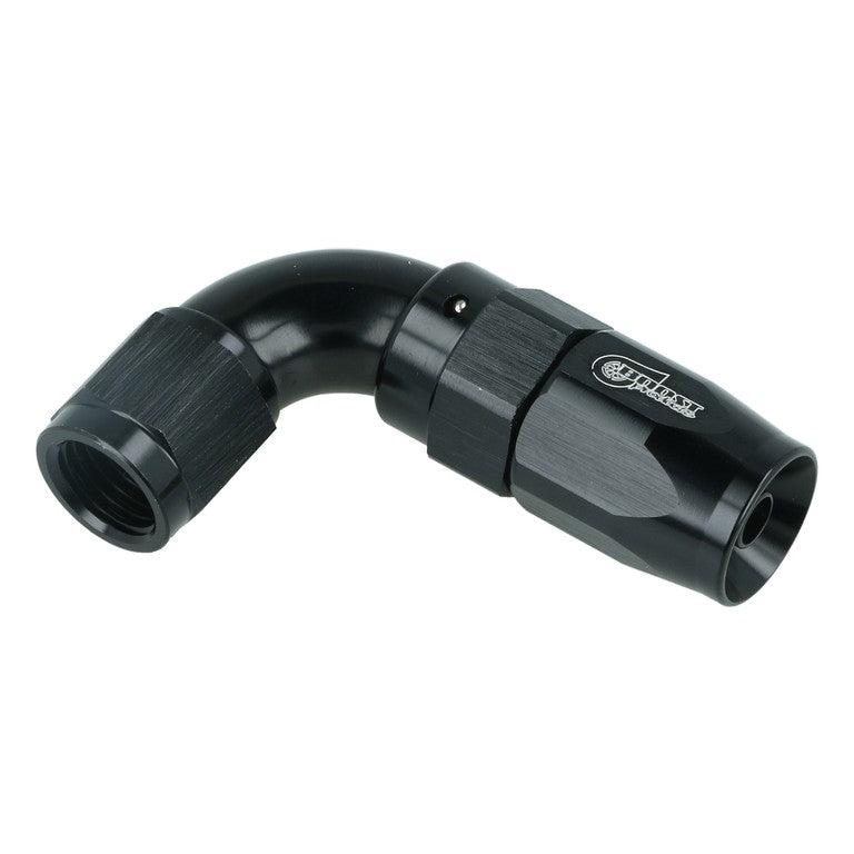 BOOST Products High Flow Swivel Hose End -04 AN - 90 degree, black