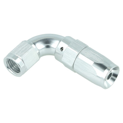 BOOST Products High Flow Swivel Hose End -04 AN - 90 degree, silver