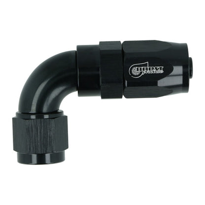 BOOST Products High Flow Swivel Hose End -06 AN - 90 degree, black