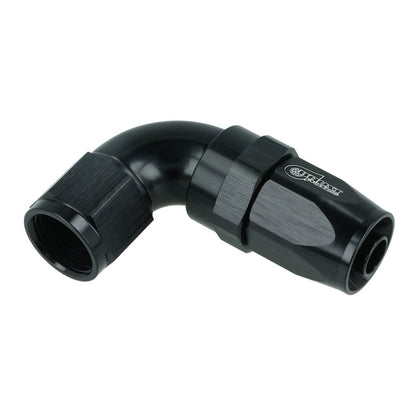 BOOST Products High Flow Swivel Hose End -08 AN - 90 degree, black