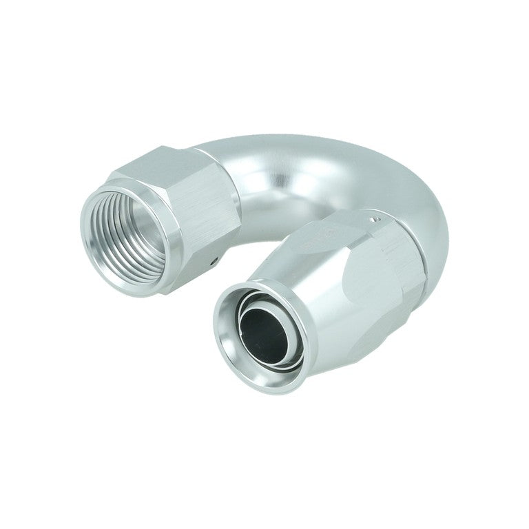 BOOST Products High Flow PTFE Swivel Hose End -10 AN - 180 degree, silver