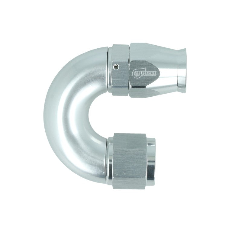 BOOST Products High Flow PTFE Swivel Hose End -10 AN - 180 degree, silver