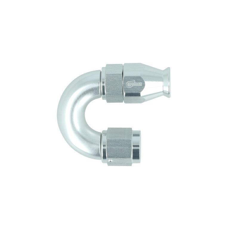 BOOST Products High Flow PTFE Swivel Hose End -04 AN - 180 degree, silver