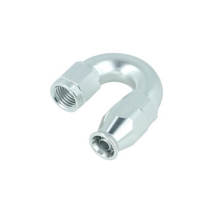 BOOST Products High Flow PTFE Swivel Hose End -04 AN - 180 degree, silver