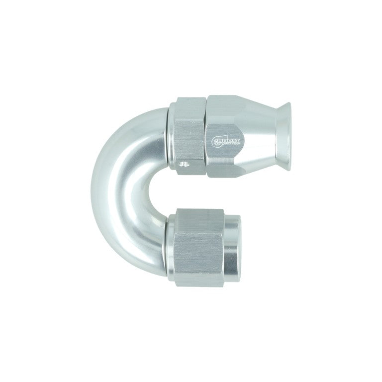 BOOST Products High Flow PTFE Swivel Hose End -06 AN - 180 degree, silver