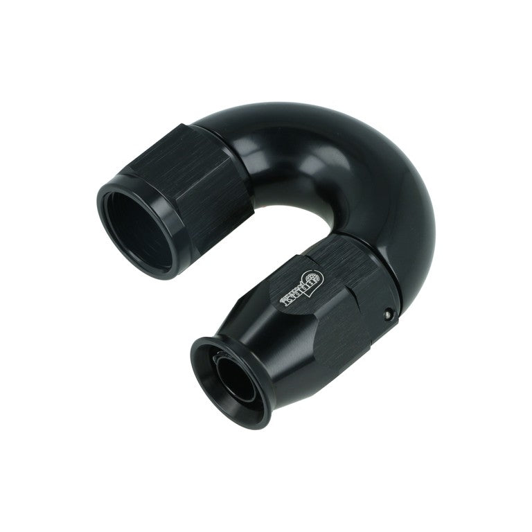 BOOST Products High Flow PTFE Swivel Hose End -08 AN - 180 degree, black