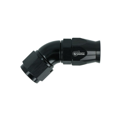 BOOST Products High Flow PTFE Swivel Hose End -10 AN - 45 degree, black