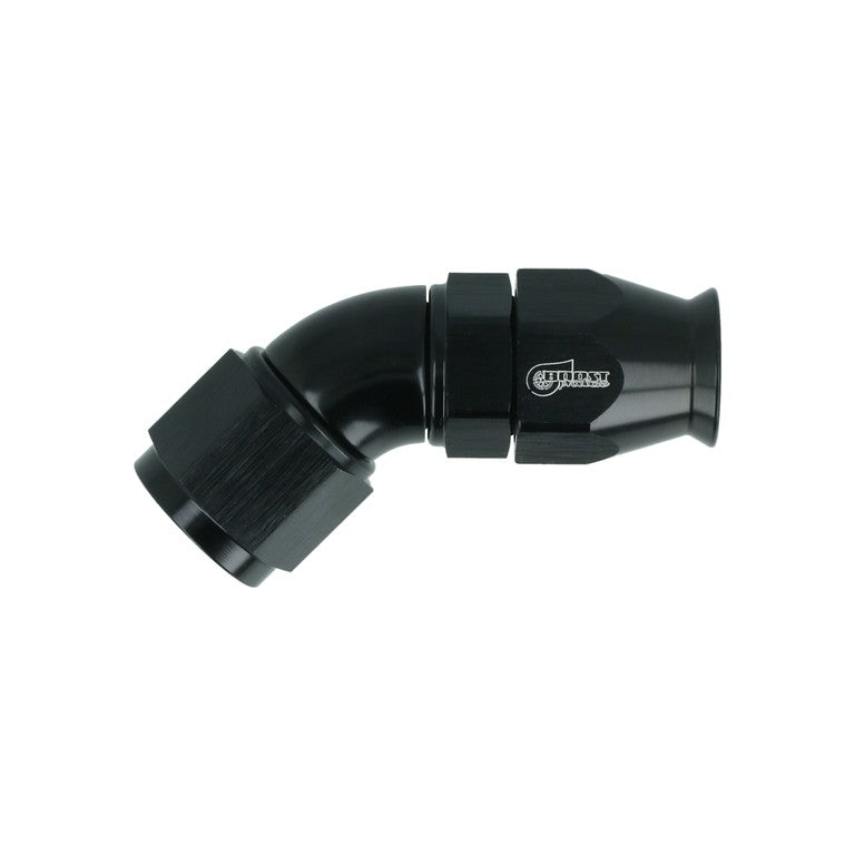 BOOST Products High Flow PTFE Swivel Hose End -08 AN - 45 degree, black