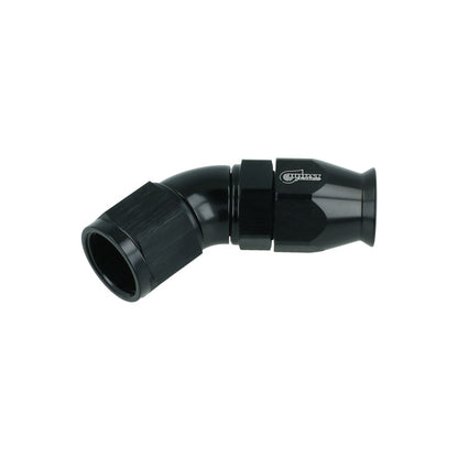 BOOST Products High Flow PTFE Swivel Hose End -08 AN - 45 degree, black