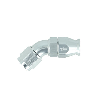 BOOST Products High Flow PTFE Swivel Hose End -06 AN - 45 degree, silver
